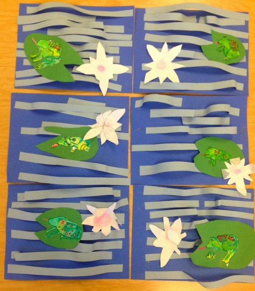 Аппликация на тему водоемы