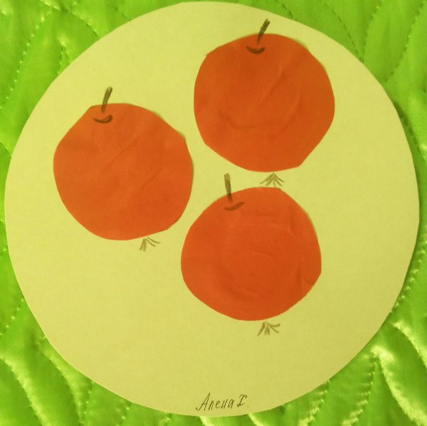 Аппликация яблоня