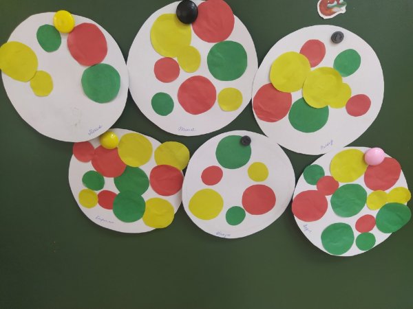 Аппликация мячики во второй младшей