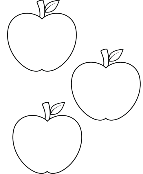 Яблоко раскраска