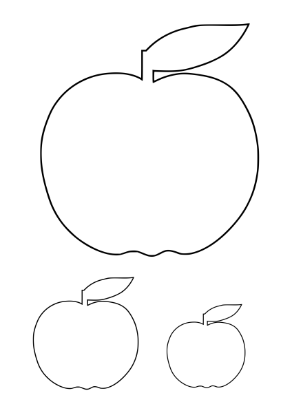 Шаблон яблока маленького