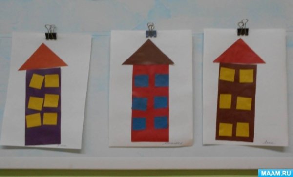 Аппликация большой дом