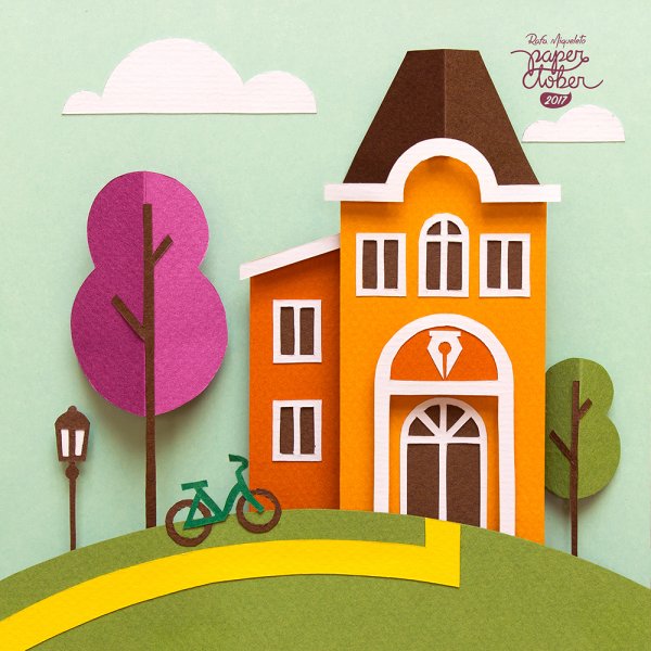 Объемная аппликация домик