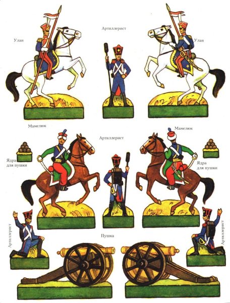 Бумажные солдатики 1812 Бородино