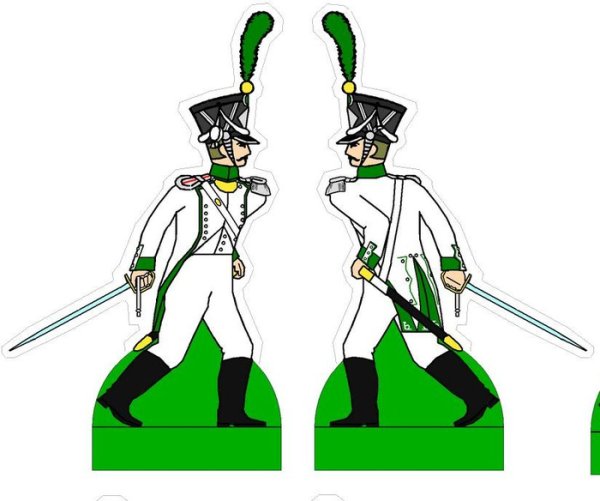 Кавалергард бумажные солдатики 1812