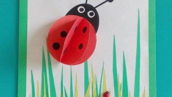 Божья коровка аппликация для детей