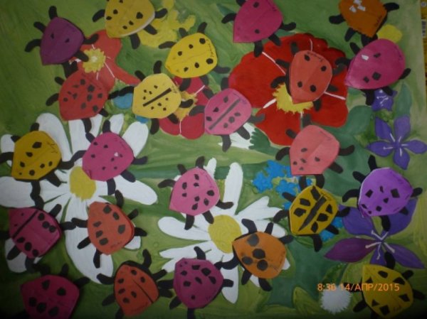 Аппликация в подготовительной группе на тему насекомые