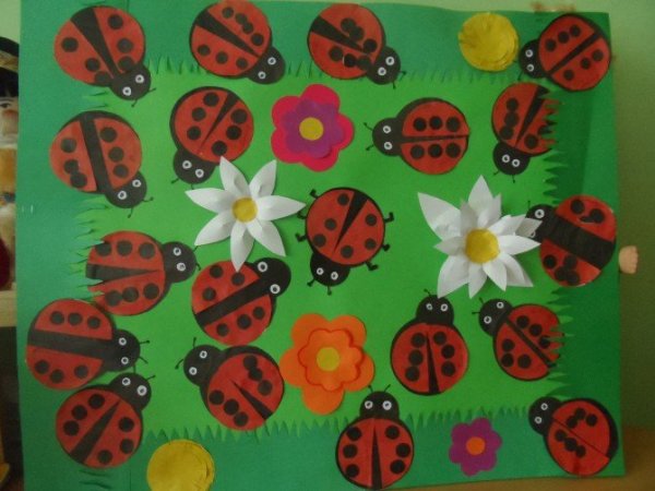 Аппликация в старшей группе насекомые летом