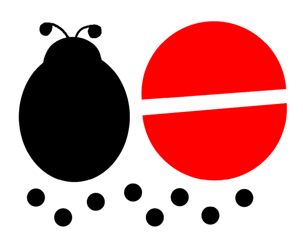 Божья коровка трафарет для аппликации