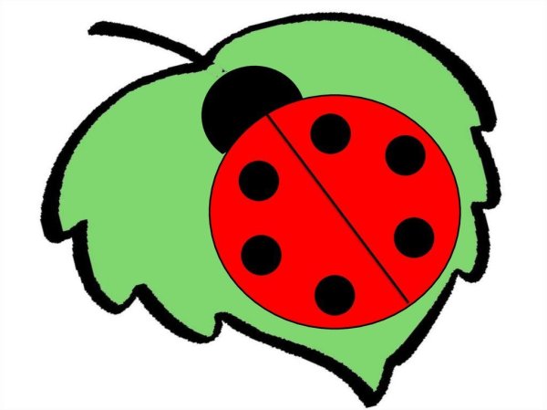 Божья коровка трафарет