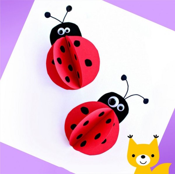 Божья коровка аппликация для детей