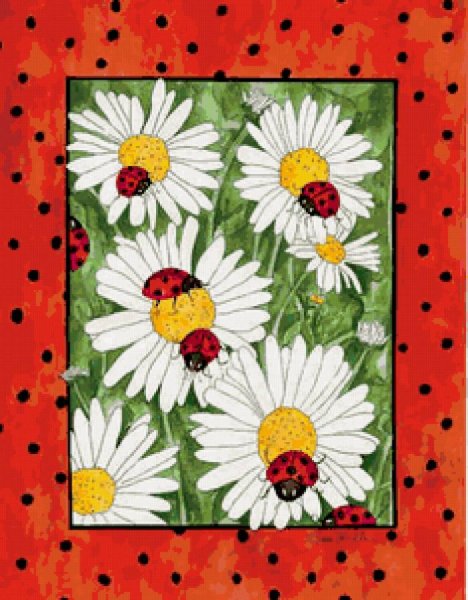 Панно из больших ромашек