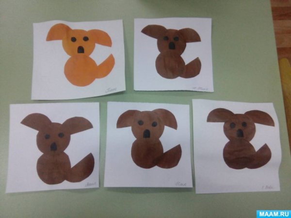 Аппликация домашние животные средняя группа