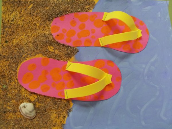 Поделка шлепанцы из бумаги