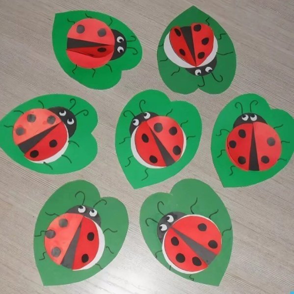 Аппликация насекомые средняя группа