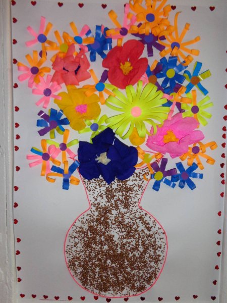 Аппликация с цветами