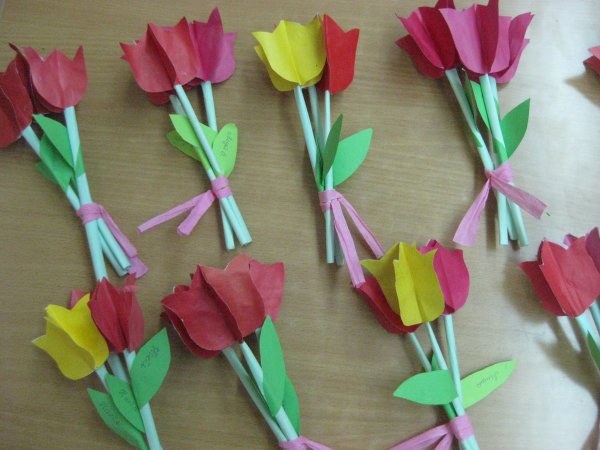 Аппликация тюльпаны