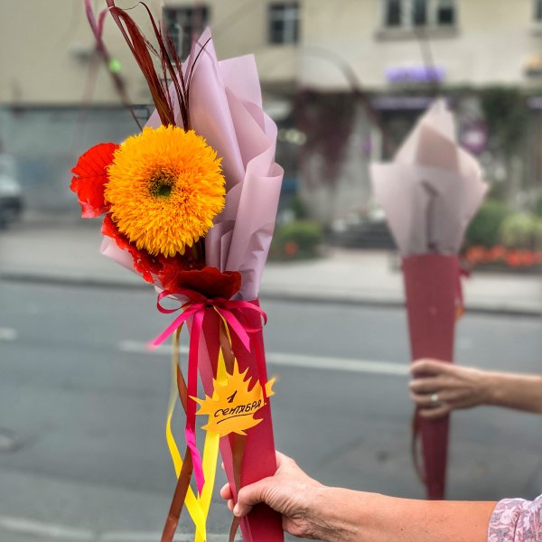 Необычные букеты на 1 сентября