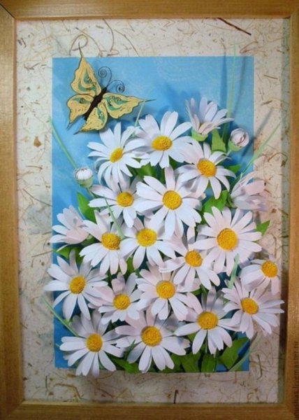 Панно ромашки