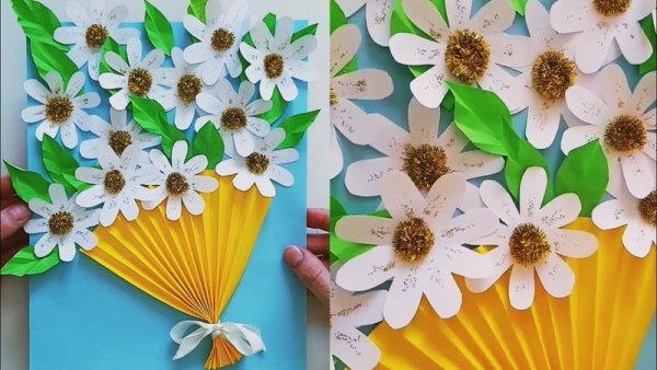 Коллективная аппликация Ромашка