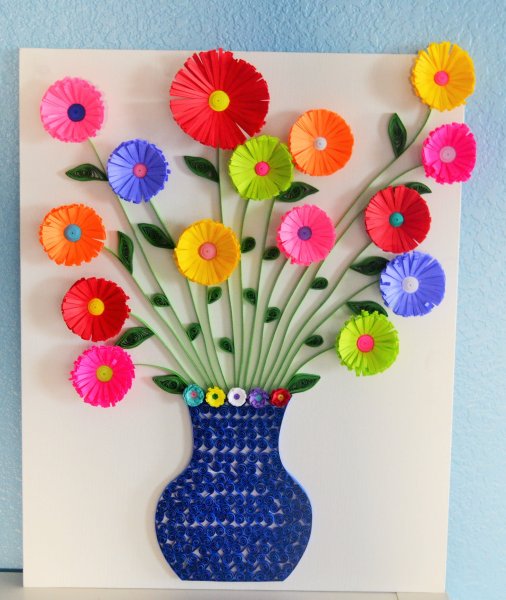 Поделка ваза с цветами - 80 фото