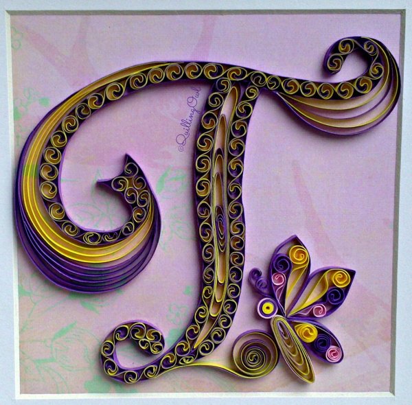 Буква г из квиллинга