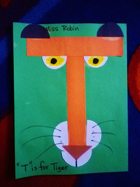 Аппликация из буквы т