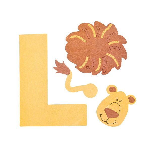 Аппликация в виде буквы л