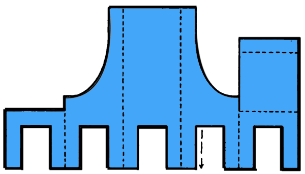 Стул объемный шаблон для печати