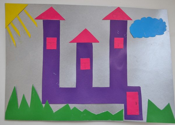 Аппликация в виде буквы