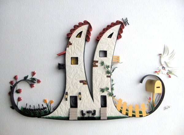 Буква д из картона