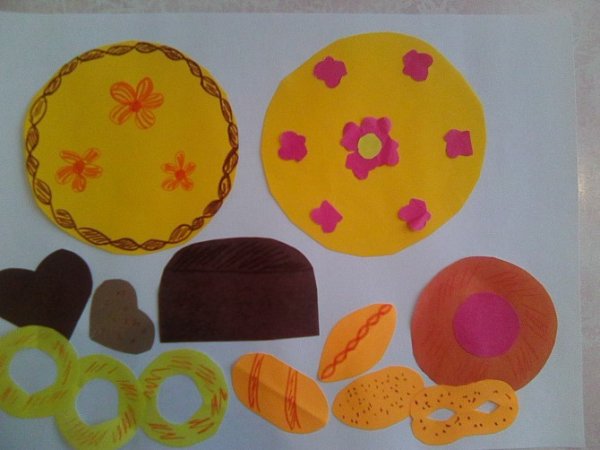 Аппликация хлебобулочные изделия в старшей группе