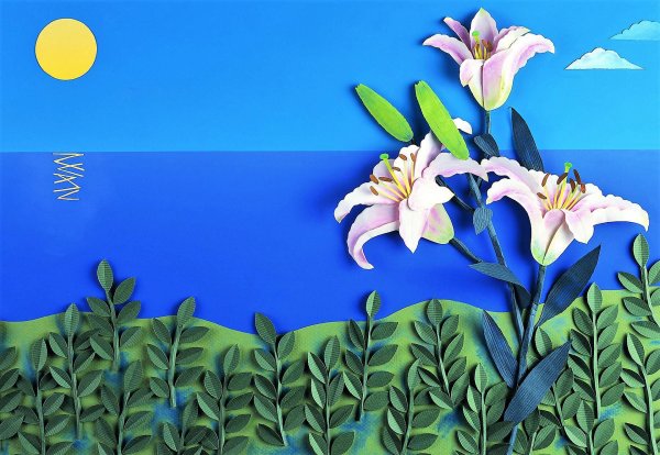 Объемная аппликация цветы