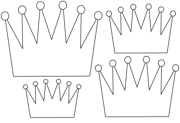 Корона шаблон для вырезания