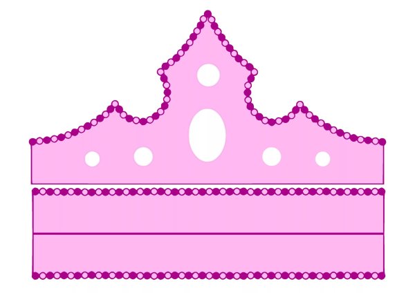 Корона для девочки макет