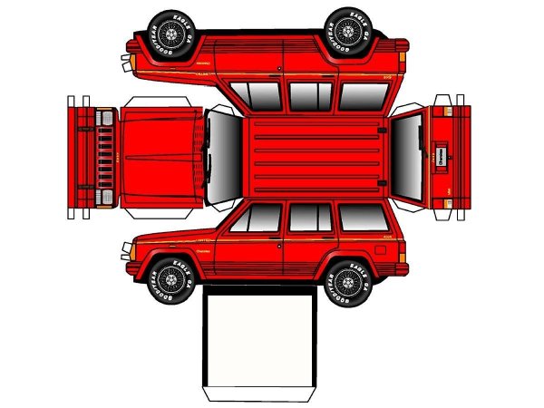 Развертка джипа Гранд Чероки