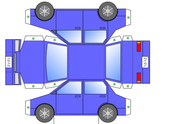 Бумажные развёртки машин