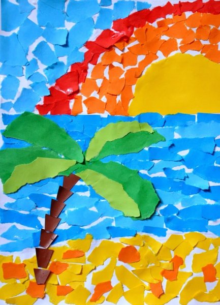 Пожелка из цветной бумаг