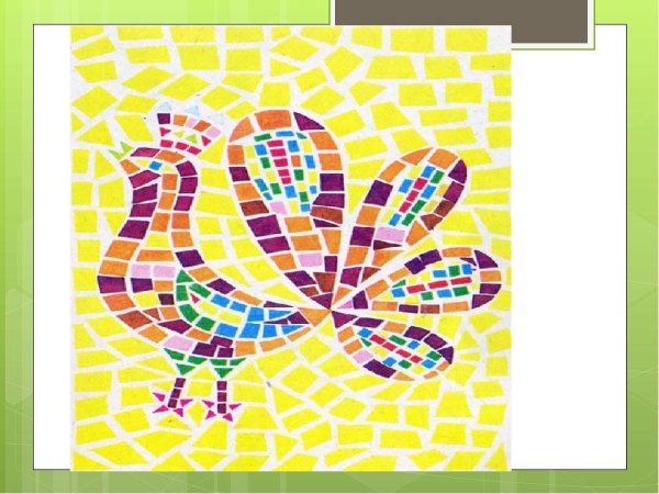 Мозайка из цветной бумаги