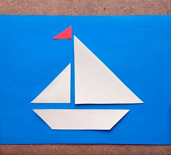 Аппликация кораблик