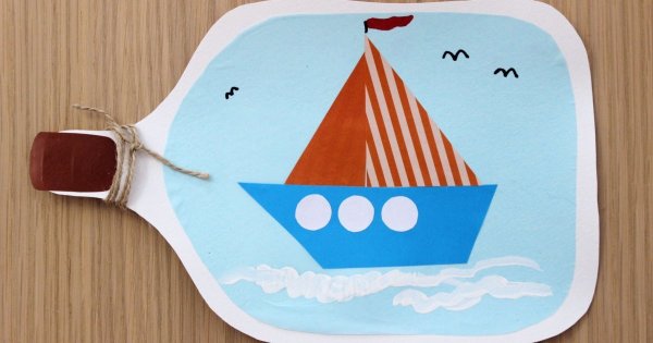 Аппликация корабль