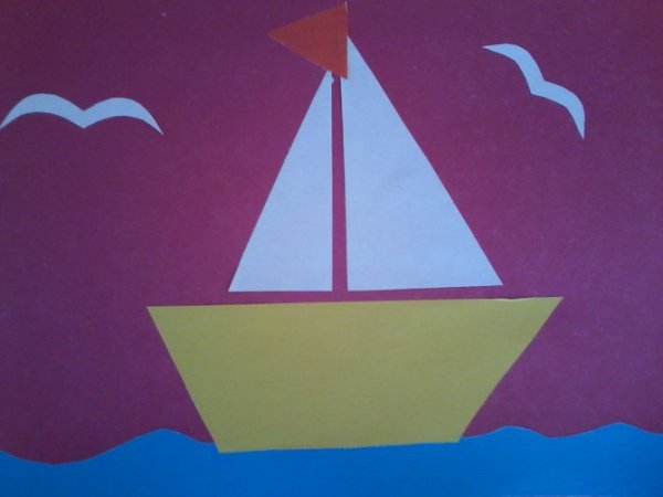 Колдина аппликация яхта