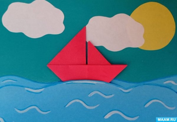 Аппликация кораблик