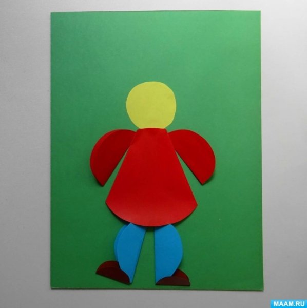 Аппликация Буратино в подготовительной группе