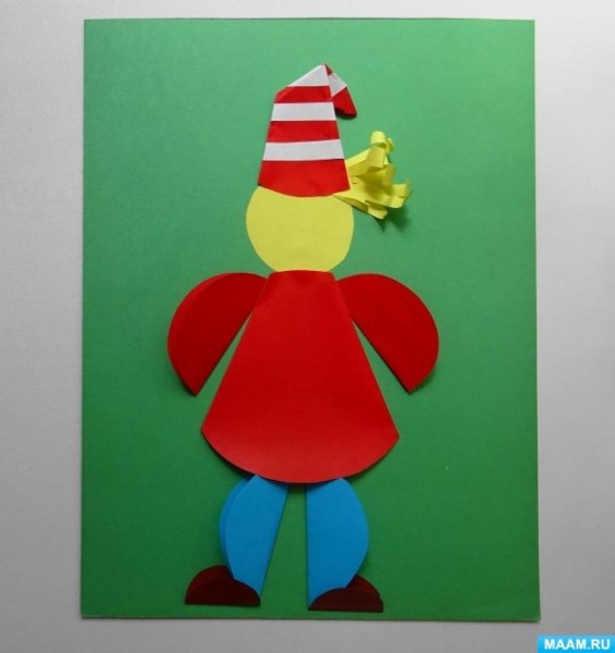 Поделка Буратино из бумаги