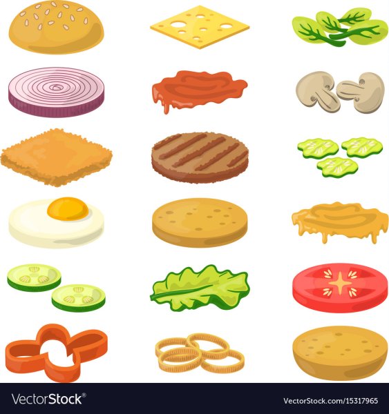 Бумажная еда для бургера