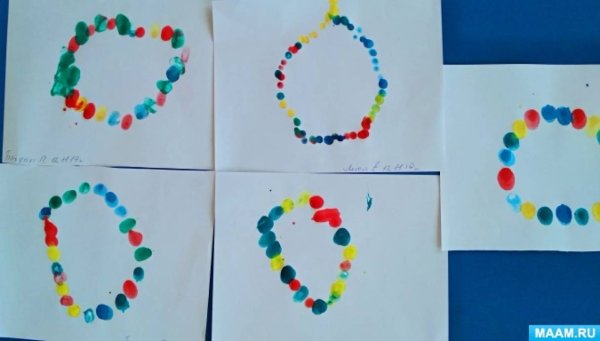 Бусы рисование в младшей группе