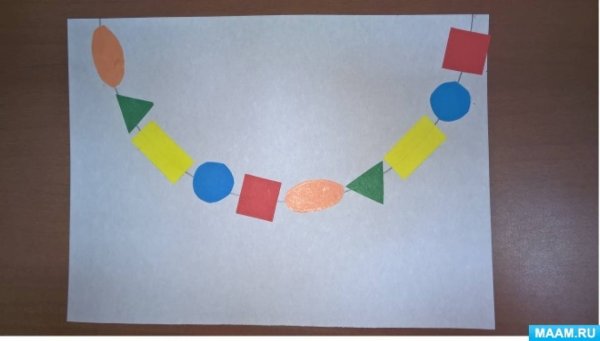 Бусы аппликация в средней группе