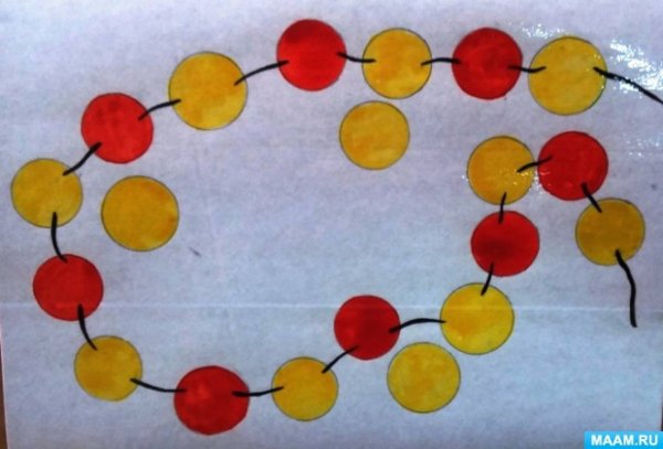 Бусы для мамы рисование