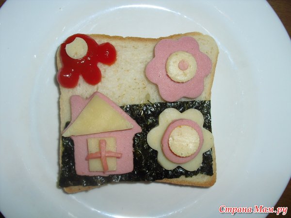 Бутерброд аппликация для детей